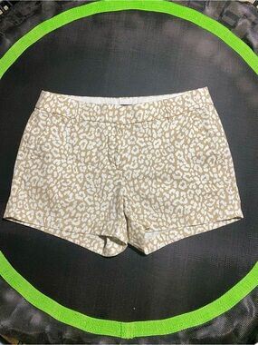 J. Crew Beige and White Leopard-Print Shorts
